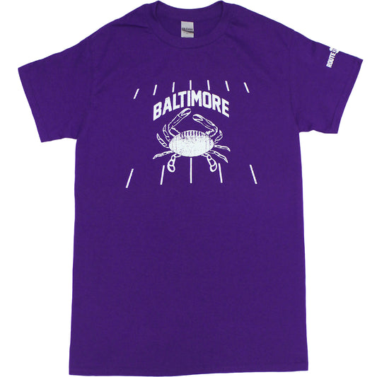 Baltimore Football Crab (Purple) / Shirt - Route One Apparel