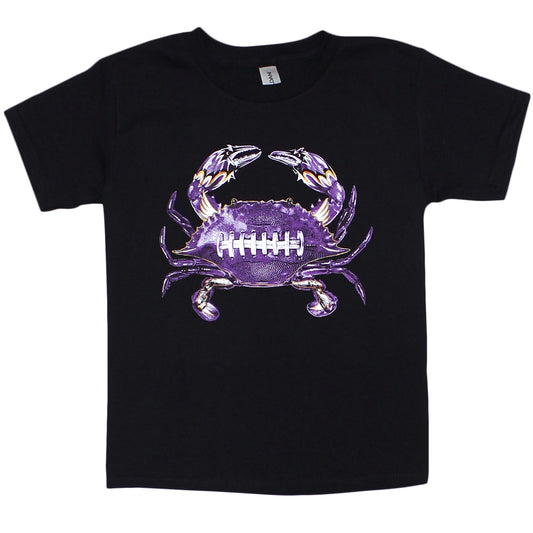 Baltimore Football Home Team Crab (Black) / *Youth* Shirt - Route One Apparel