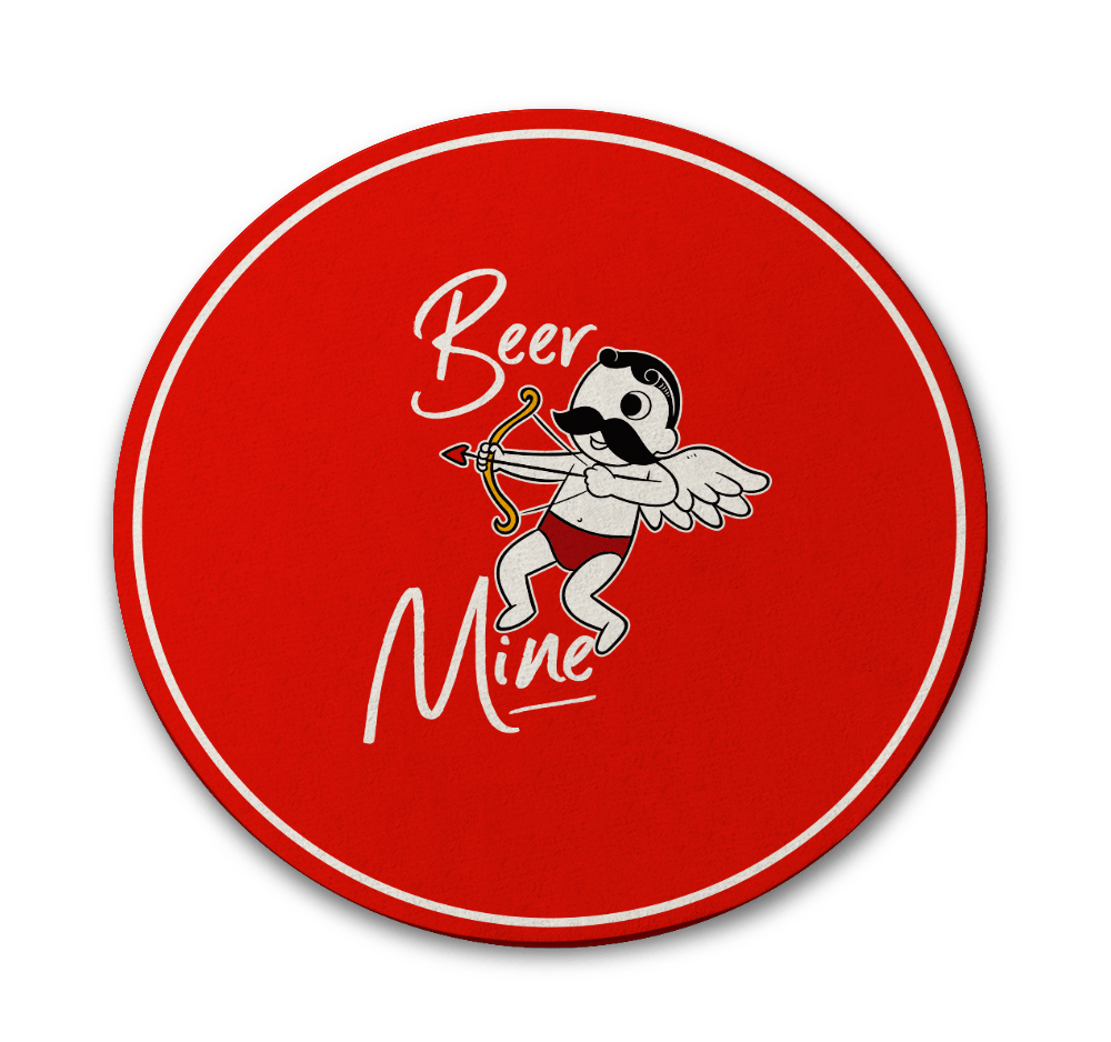 Beer Mine Boh Cupid (Red) / Cork Coaster - Route One Apparel