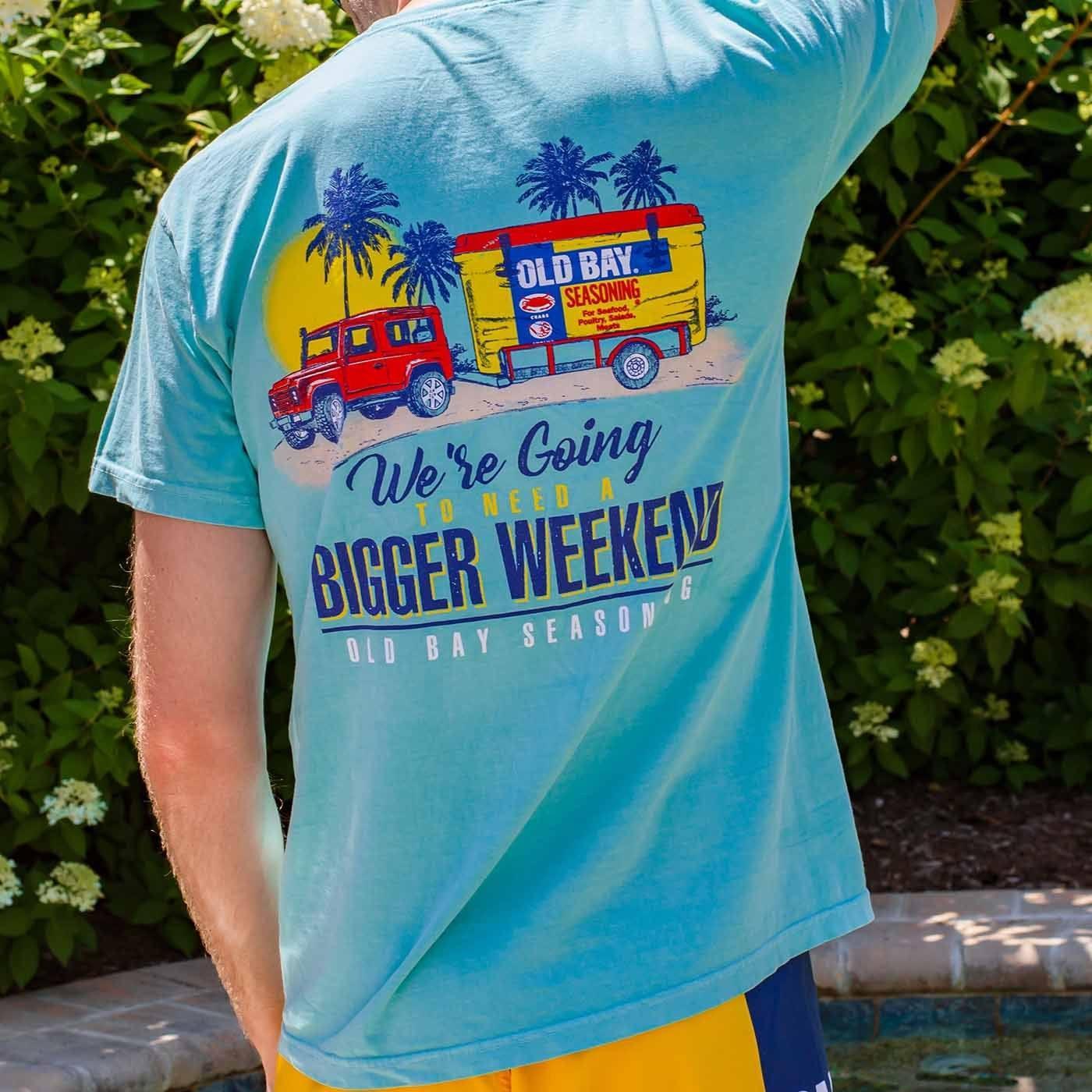 We're Going To Need A Bigger Weekend Old Bay Cooler (Lagoon Blue) / Shirt - Route One Apparel