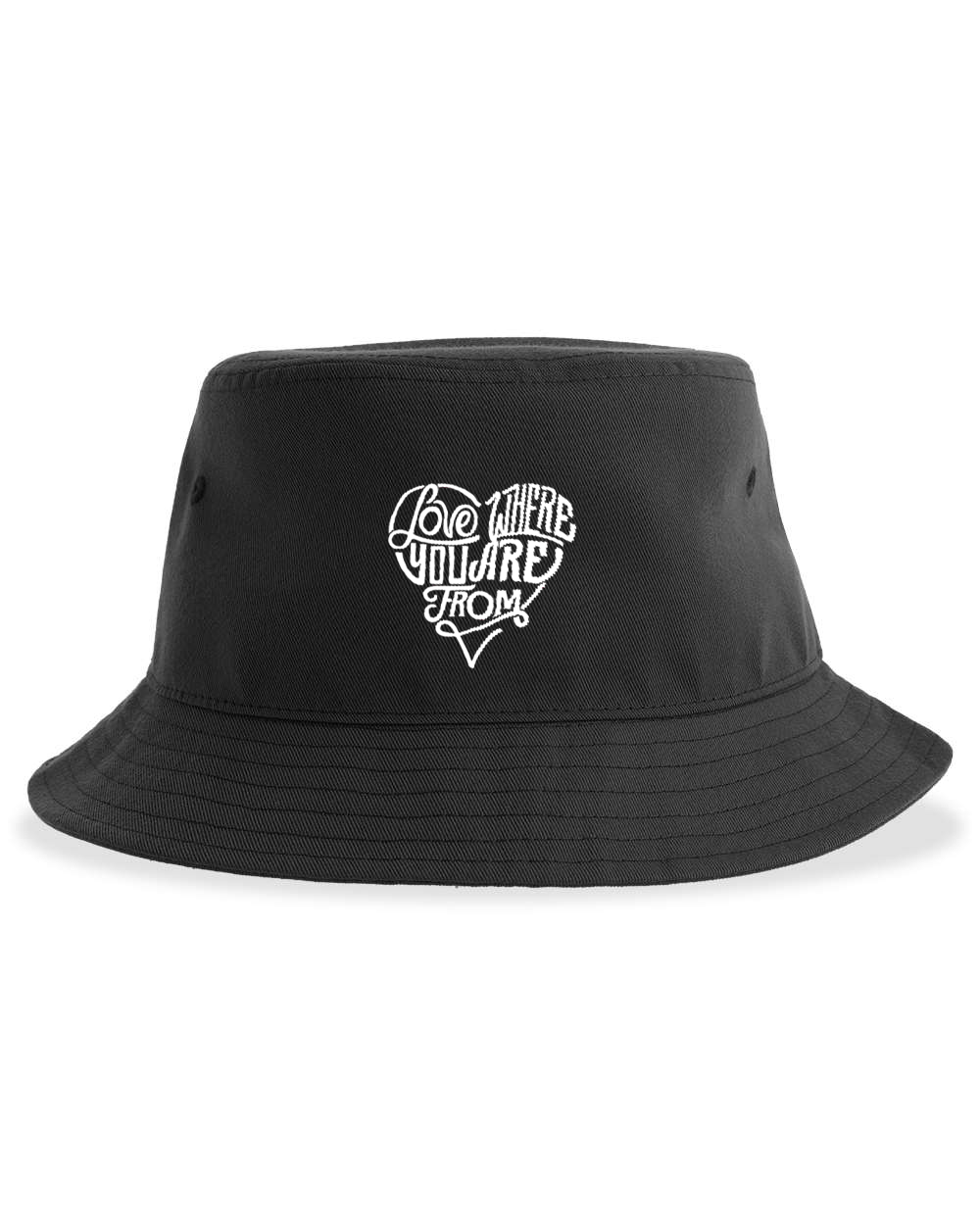 Love Where You Are From (Black) / Bucket Hat | Route One Apparel