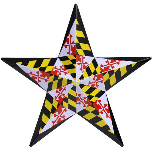 Black Outline Maryland Flag Inside / Barn Star - Route One Apparel