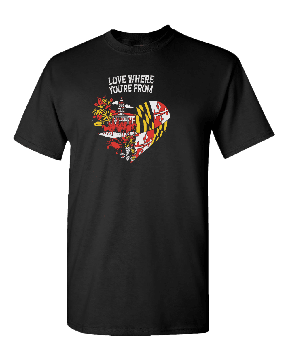 Route One Apparel Love Where You're From (Black) / Shirt Black