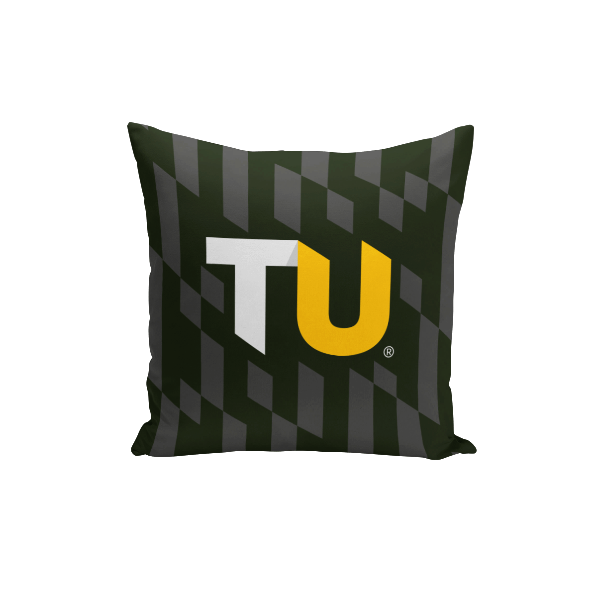 Towson University Logo w/ Calvert Pattern (Greyscale) / Throw Pillow - Route One Apparel
