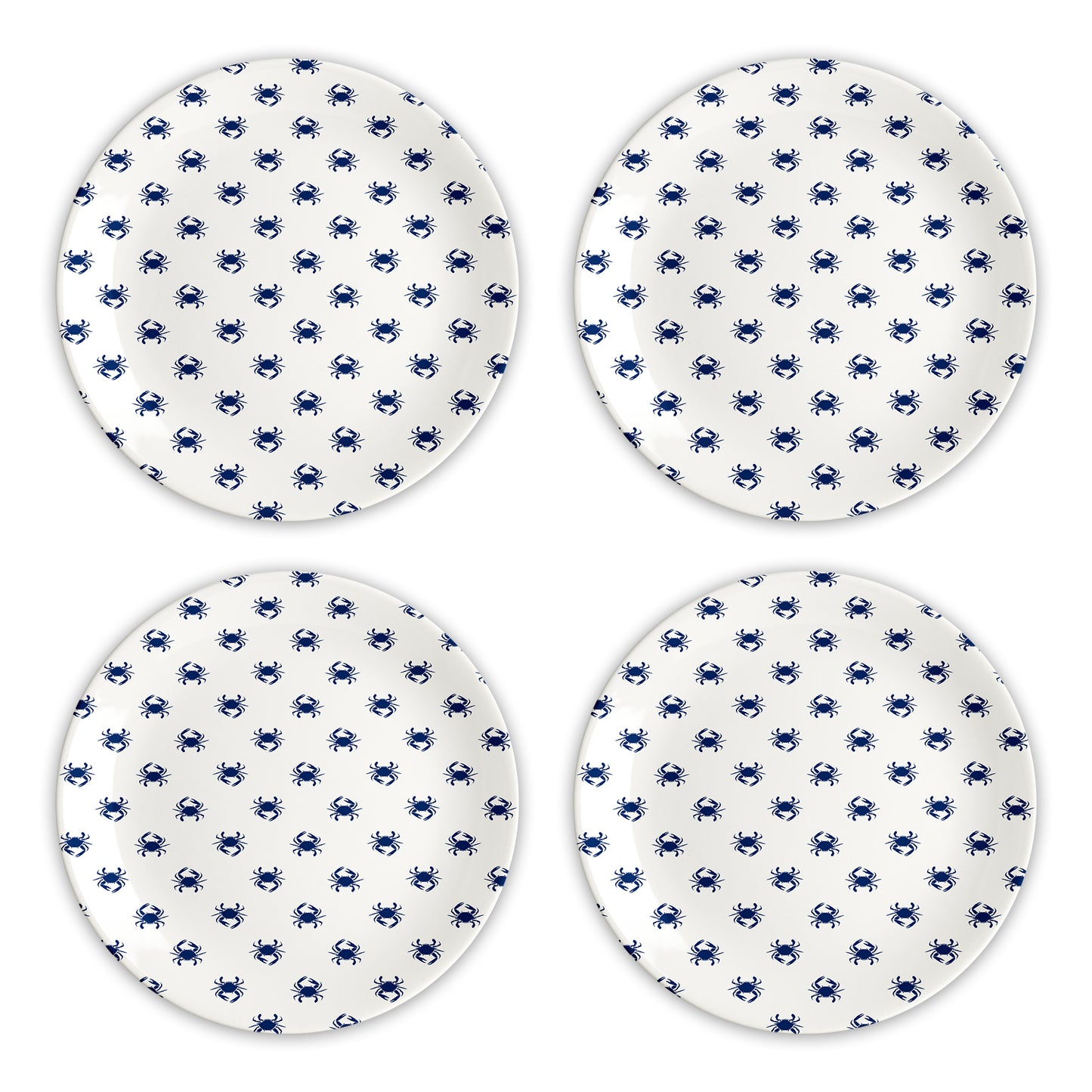 Blue Crab Pattern (White) / Plate - Route One Apparel