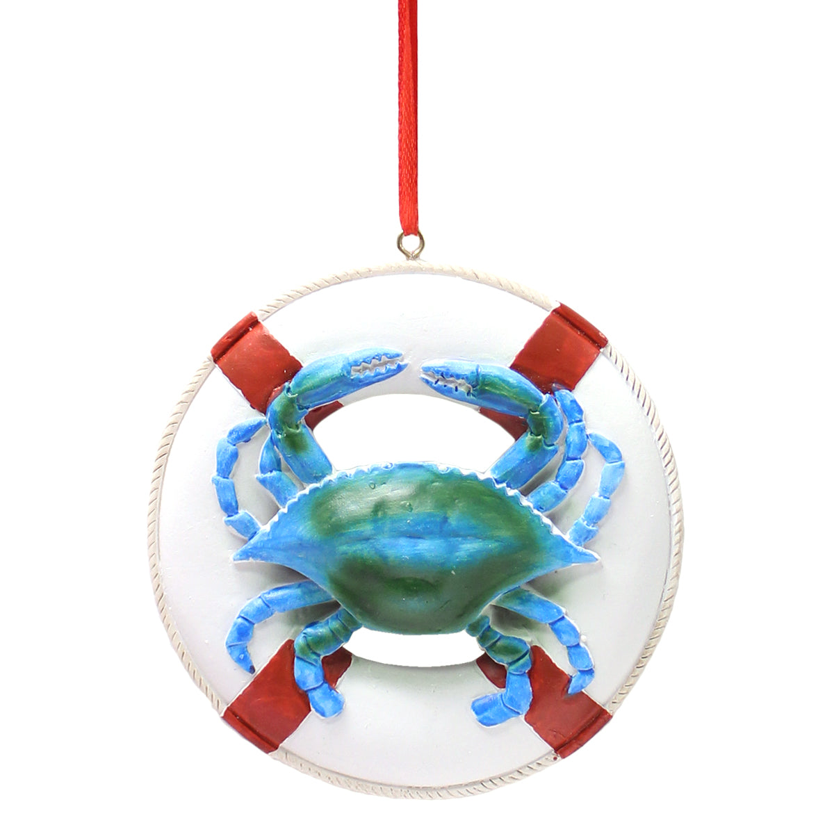 Blue Crab on Life Preserver / Ornament - Route One Apparel