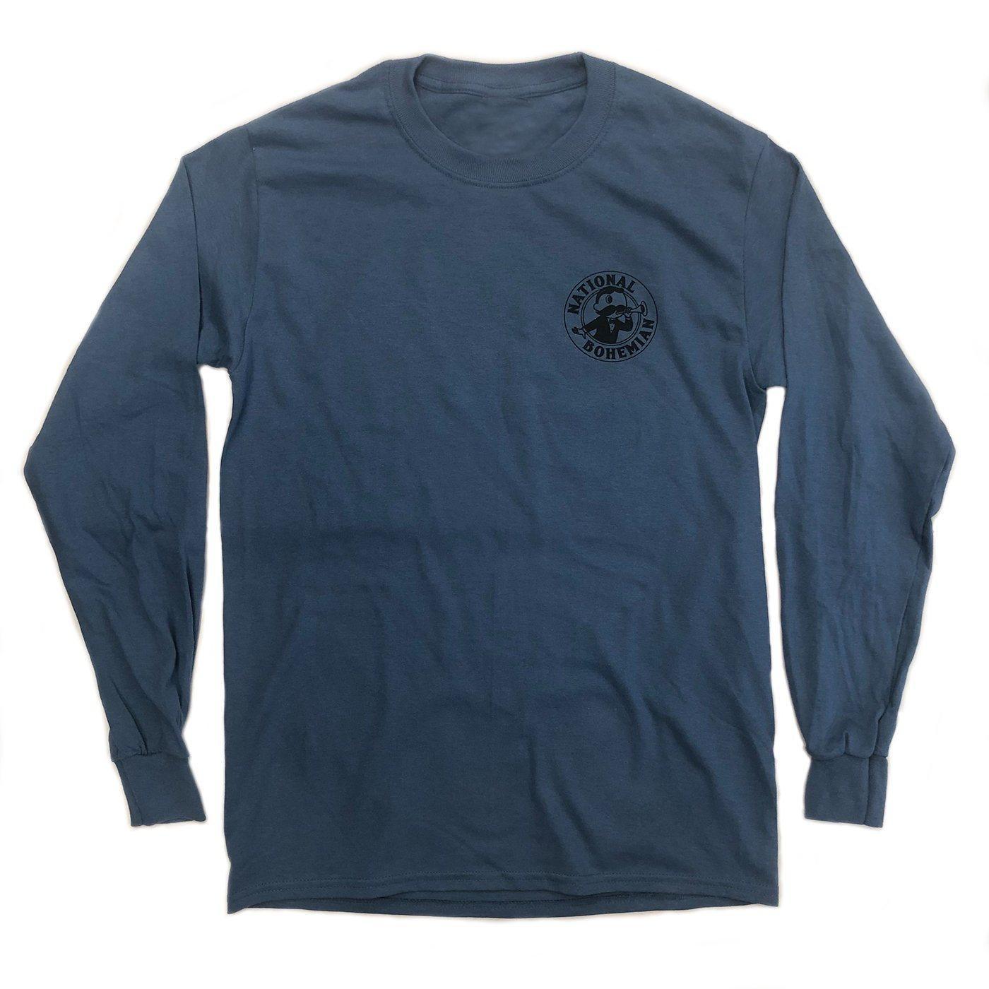 Natty Boh Pride of the Chesapeake (Indigo Blue) / Long Sleeve Shirt - Route One Apparel
