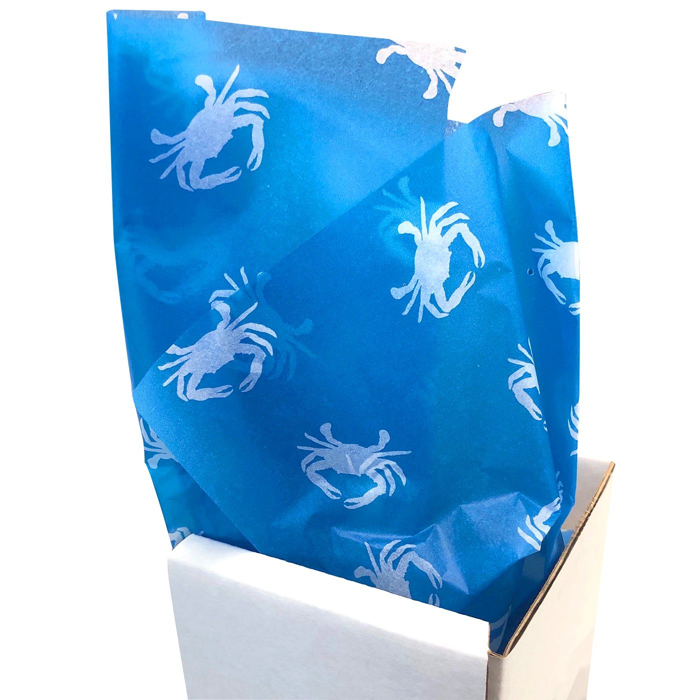 Crab Pattern (Blue w/ White Crabs) / Tissue Paper Pack - Route One Apparel