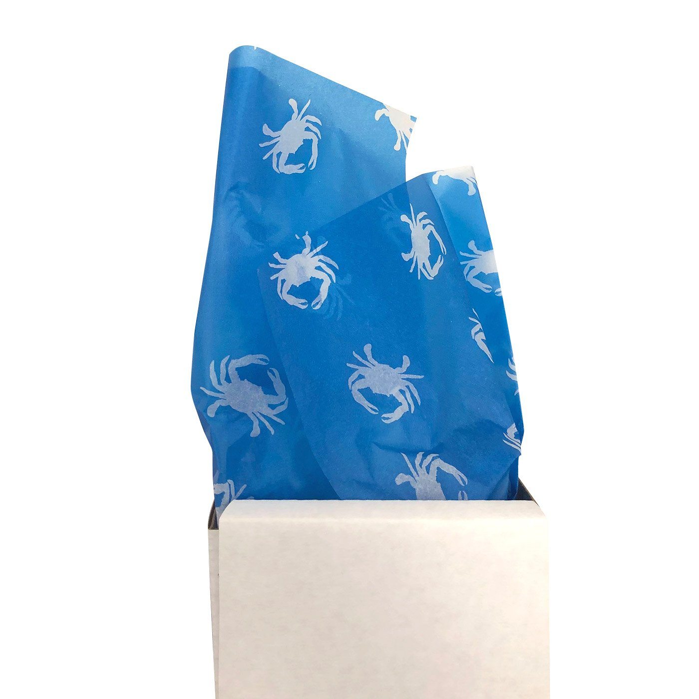 Crab Pattern (Blue w/ White Crabs) / Tissue Paper Pack - Route One Apparel