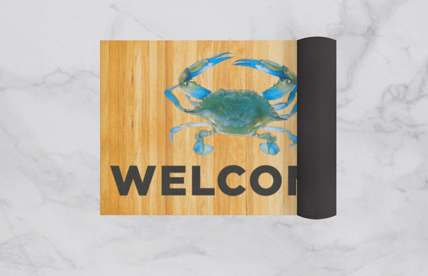 Blue Crab Welcome / Door Mat - Route One Apparel