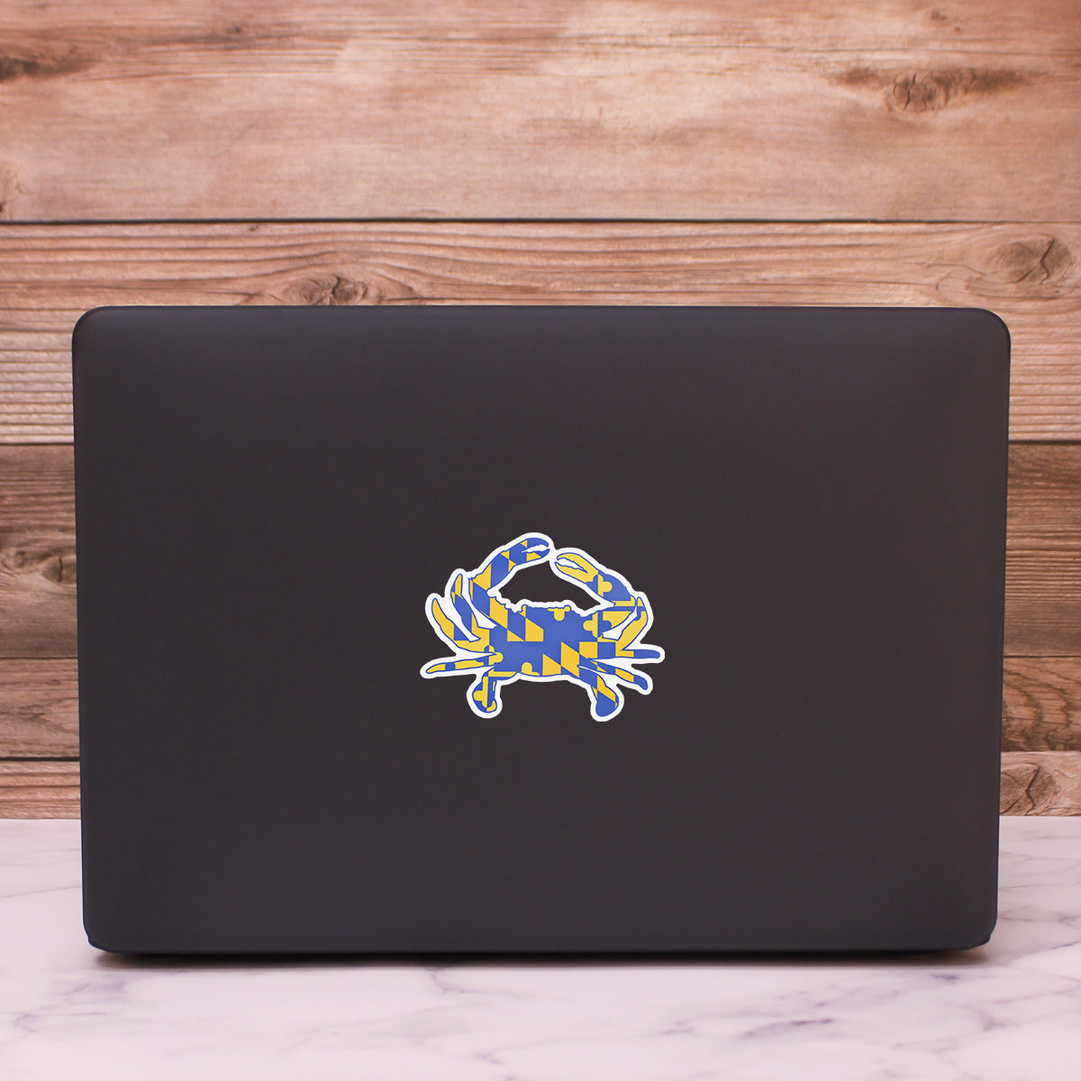Maryland Full Flag Crab (Blue & Gold) / Sticker - Route One Apparel