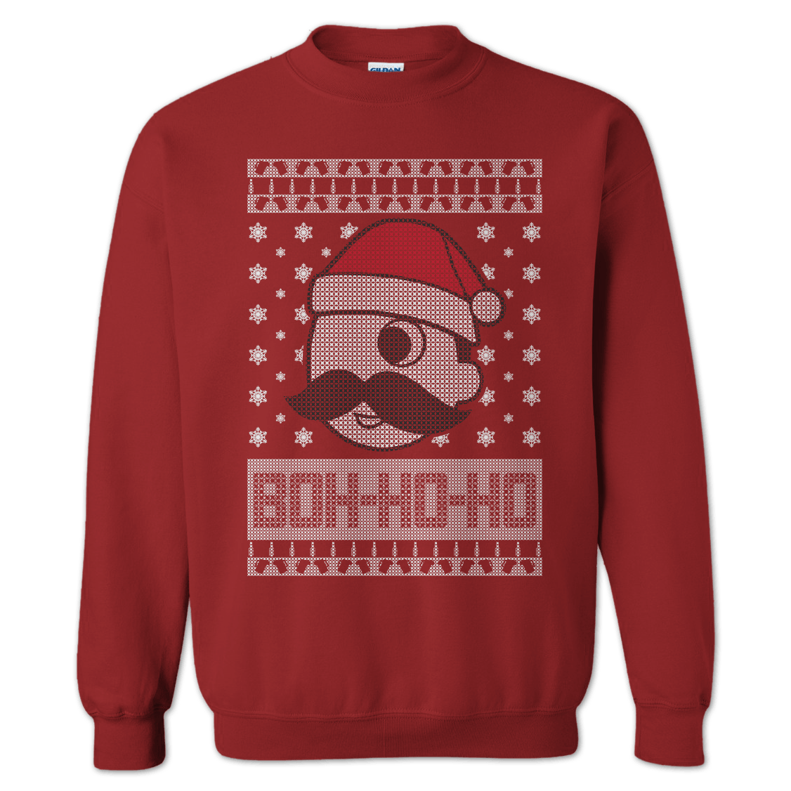 Boh Ho Ho (Cardinal Red) / Crew Sweatshirt - Route One Apparel