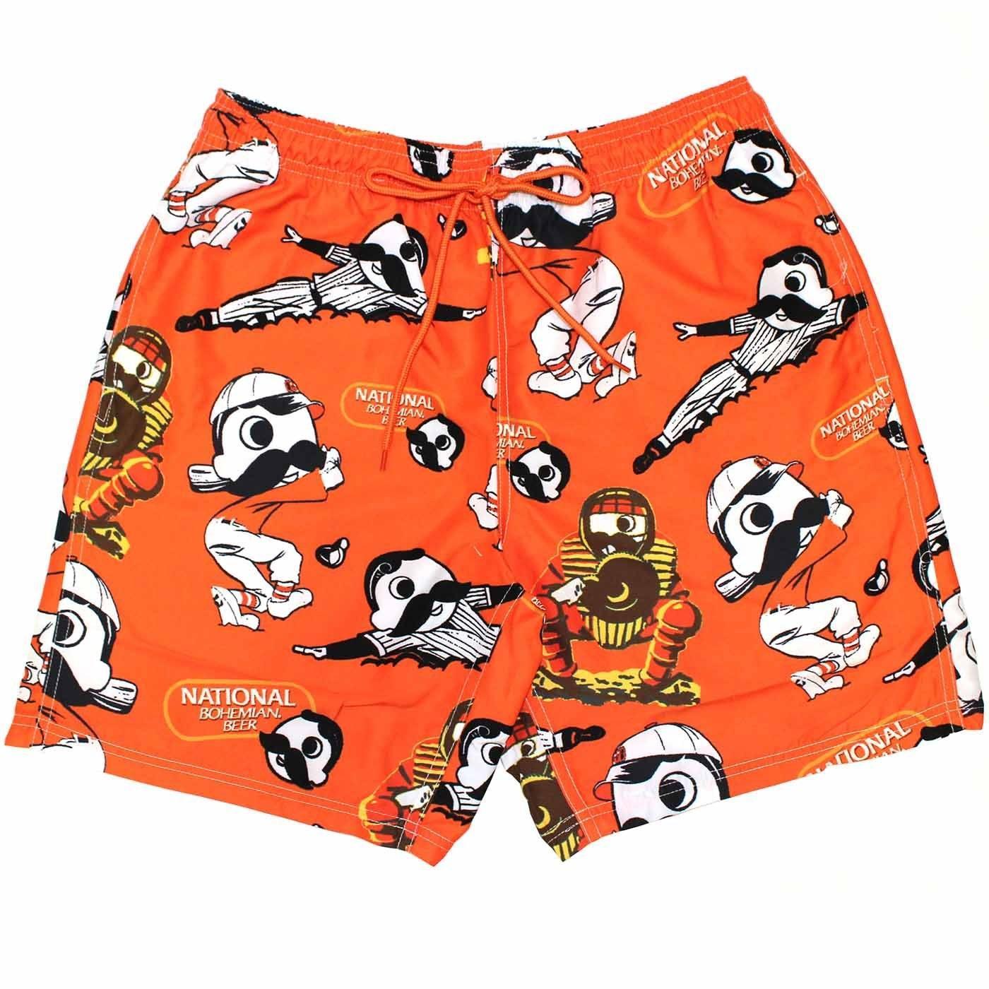 Natty Boh Baseball Players (Orange) / Drawstring Walking Shorts - Route One Apparel