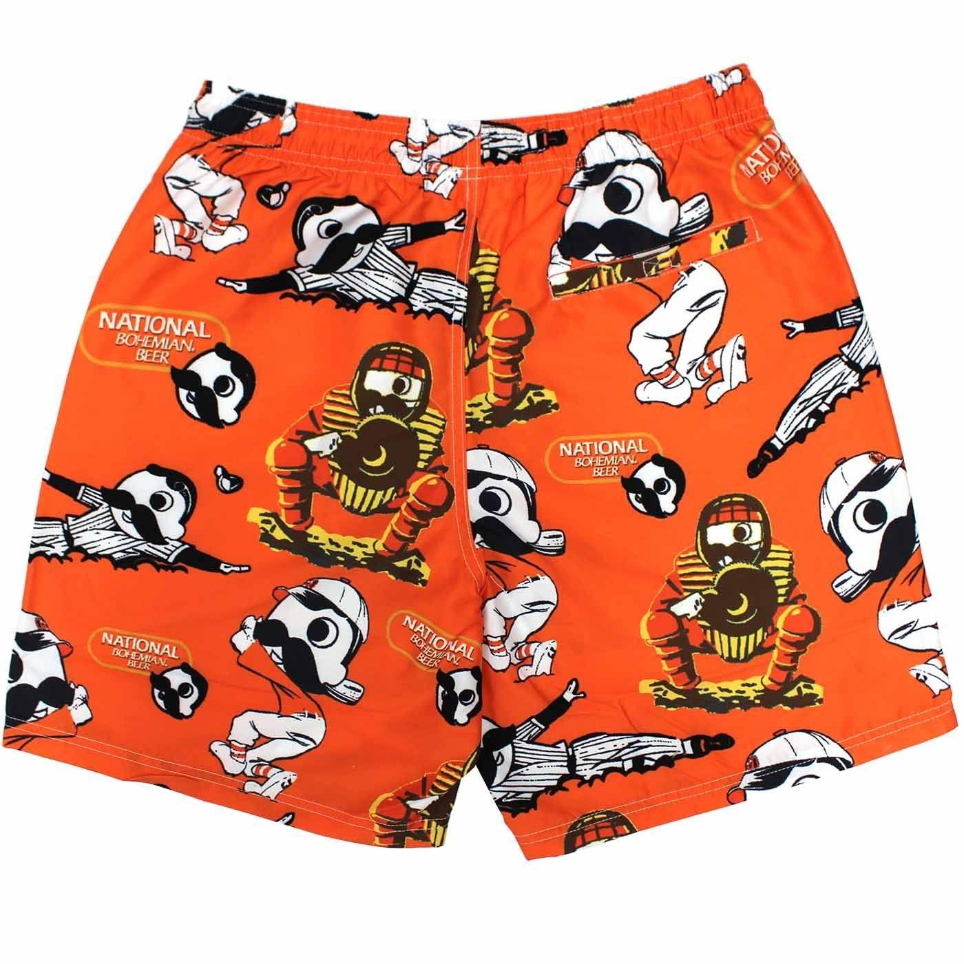 Natty Boh Baseball Players (Orange) / Drawstring Walking Shorts - Route One Apparel