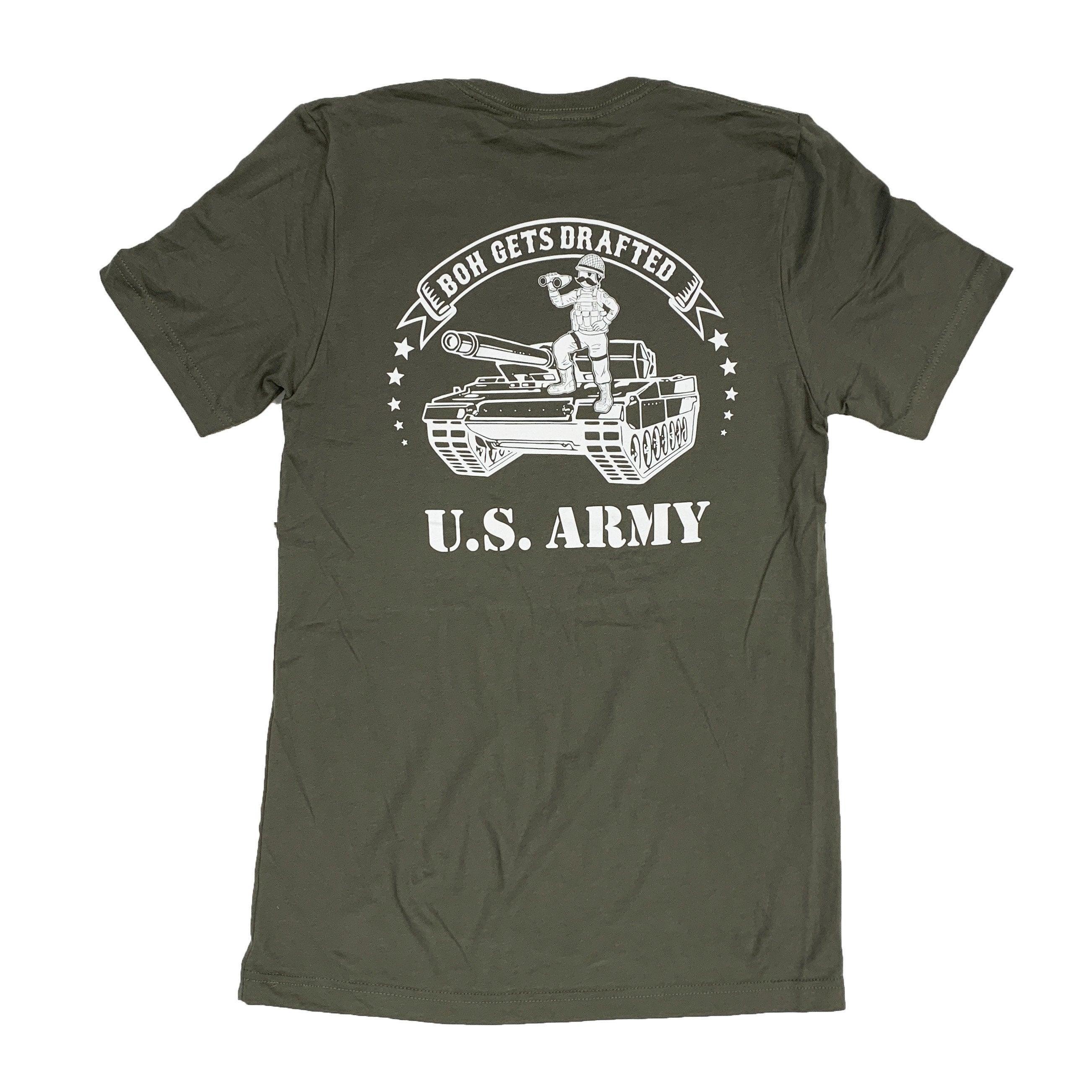 Natty Boh Army Soldier Gets Drafted (Military Green) / Shirt - Route One Apparel