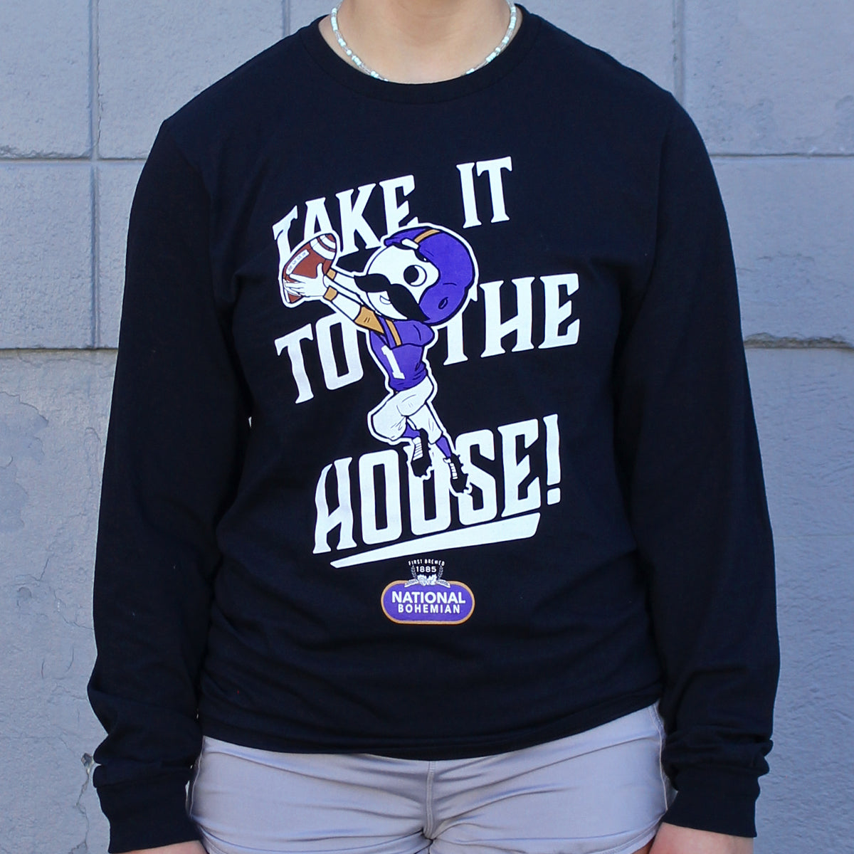 Boh Football - Take It to the House (Black) / Long Sleeve Shirt - Route One Apparel