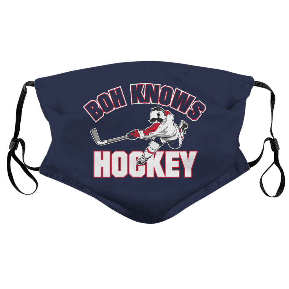 Boh Knows Hockey (Blue) / Face Mask - Route One Apparel