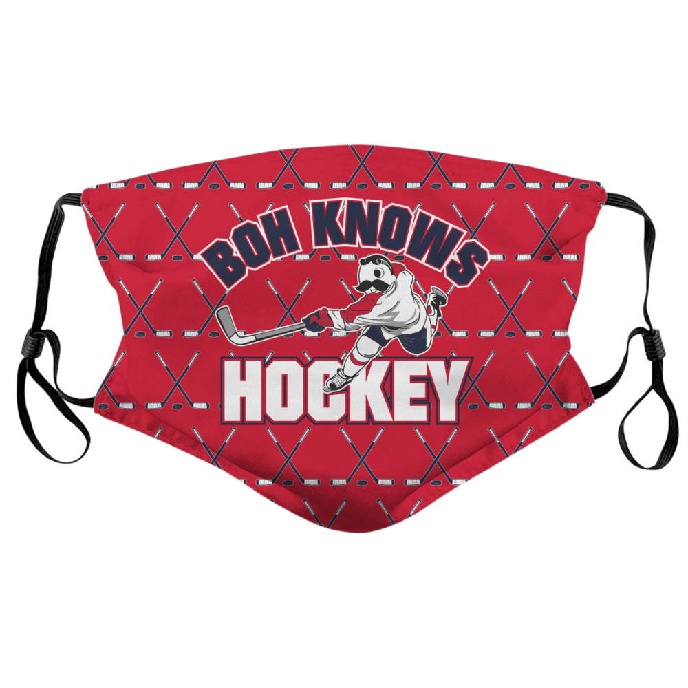 Boh Knows Hockey (Red) / Face Mask - Route One Apparel