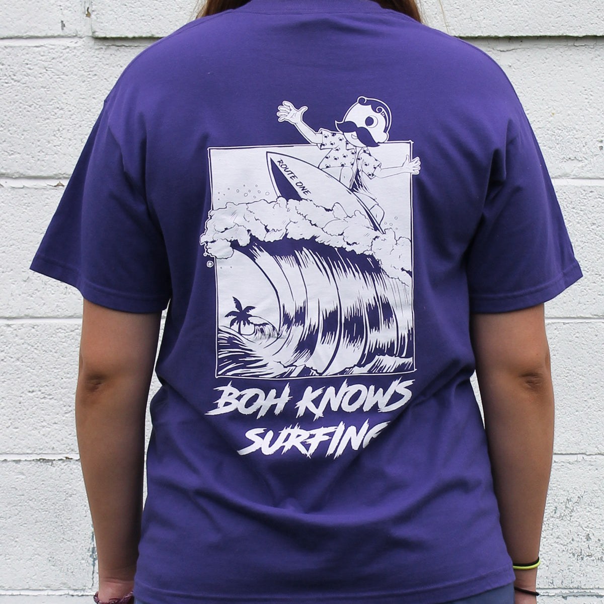 Boh Knows Surfing (Cobalt) / Shirt - Route One Apparel