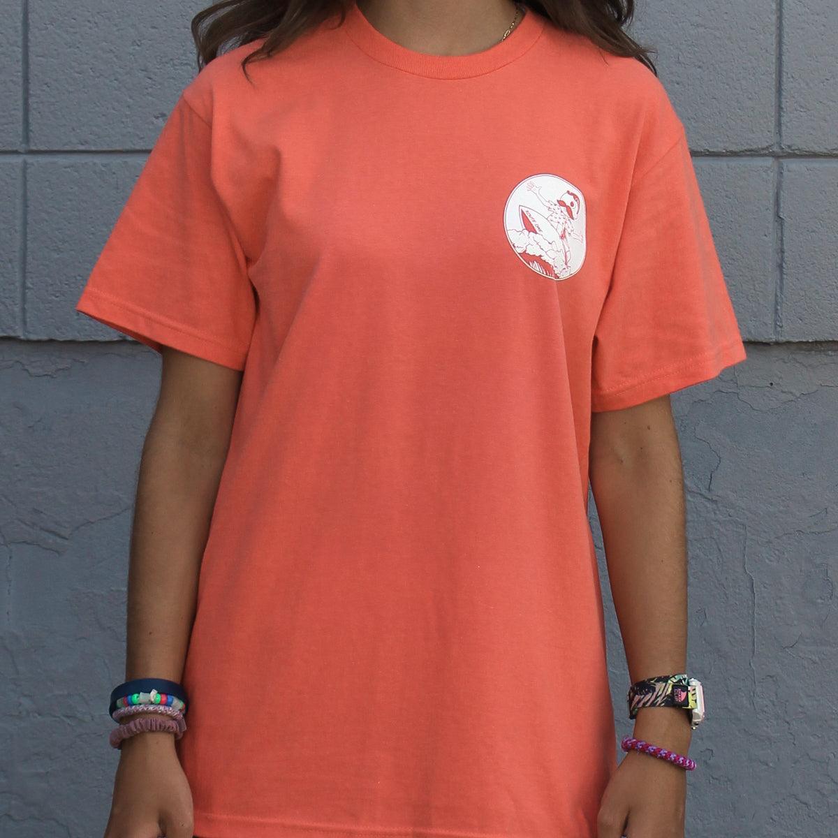 Boh Knows Surfing (Bright Salmon) / Shirt - Route One Apparel