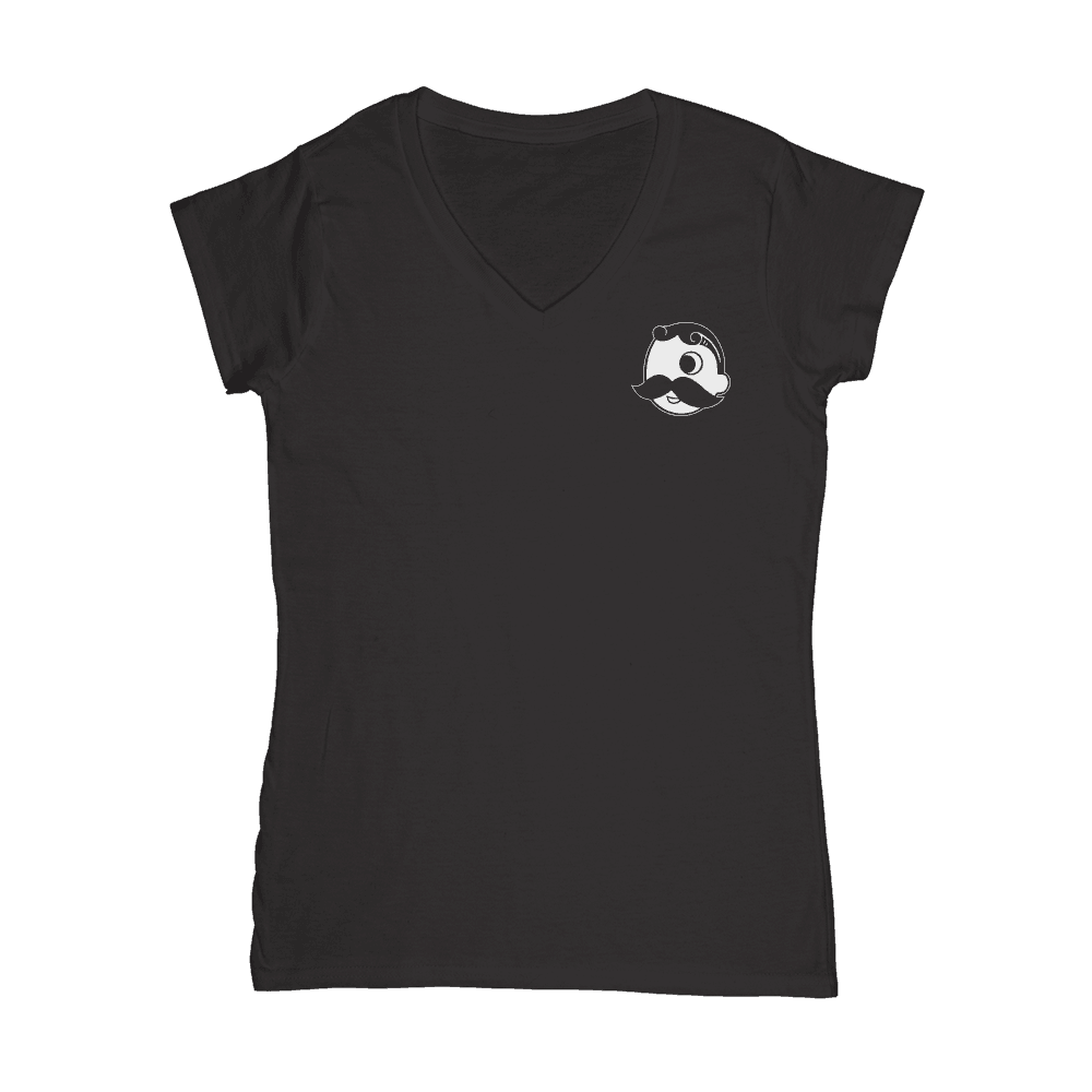 Brewer's Hill - National Bohemian Beer (Black) / Ladies V-Neck Shirt - Route One Apparel