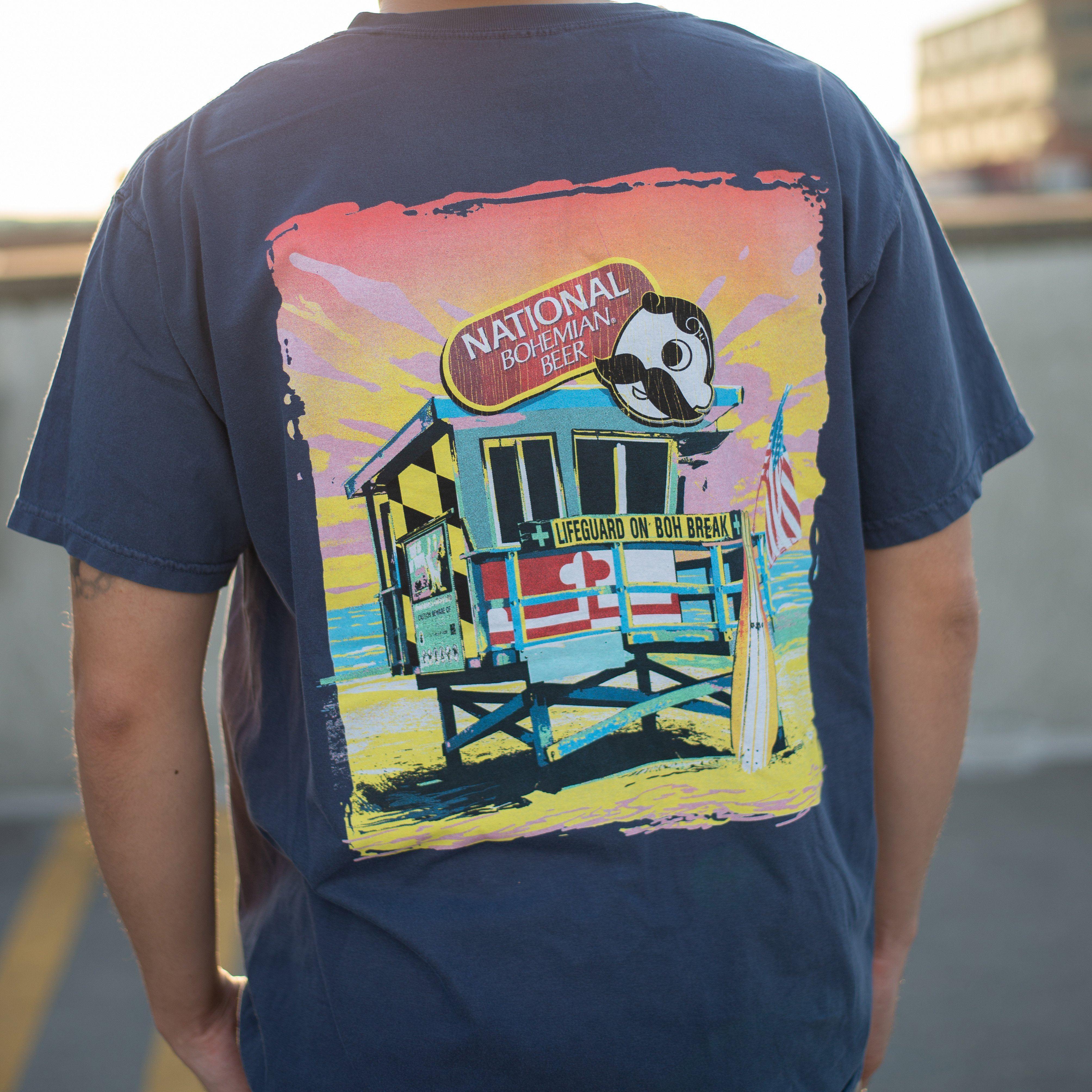 Natty Boh Lifeguard Stand (Navy) / Shirt - Route One Apparel