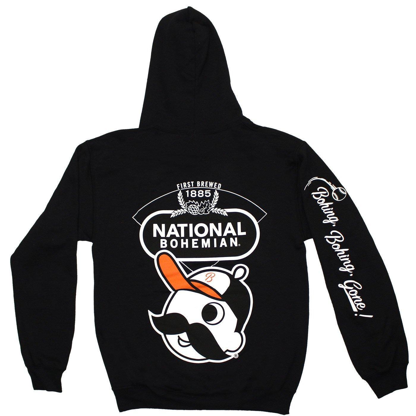 Bohing, Bohing, Gone! National Bohemian Baseball (Black) / Hoodie - Route One Apparel