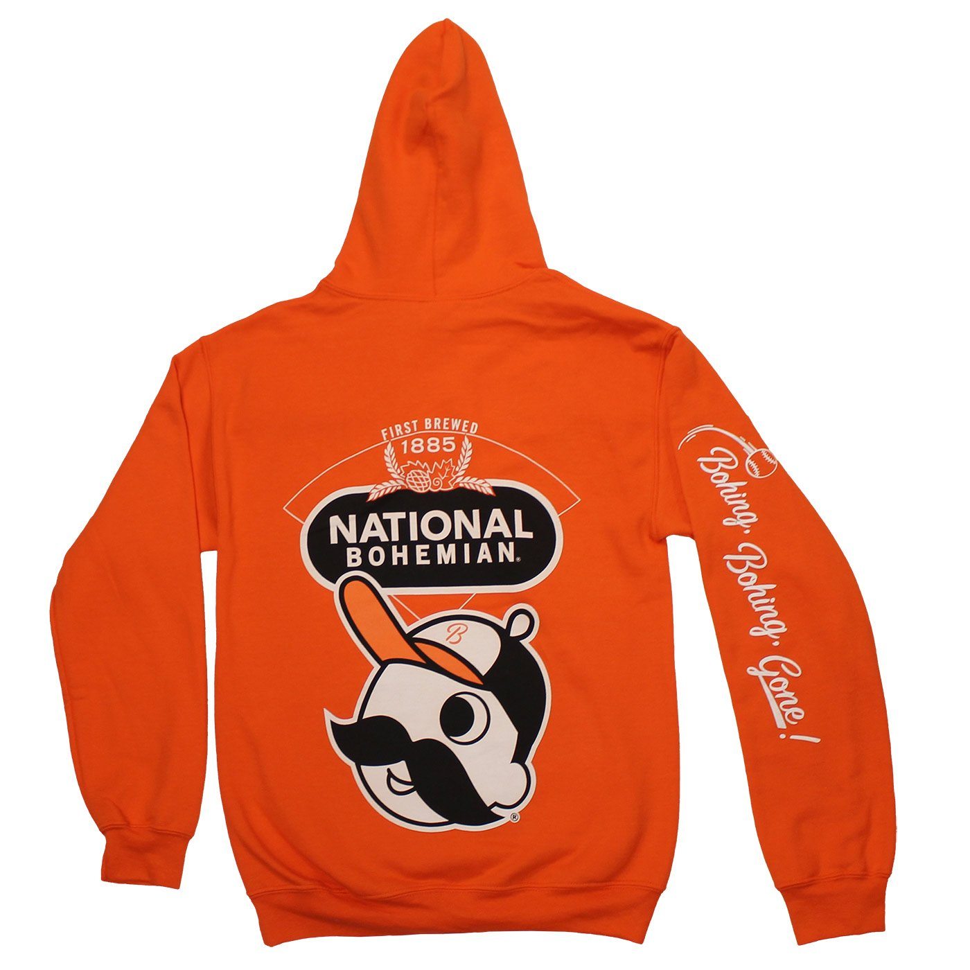 Bohing, Bohing, Gone! National Bohemian Baseball (Orange) / Hoodie - Route One Apparel