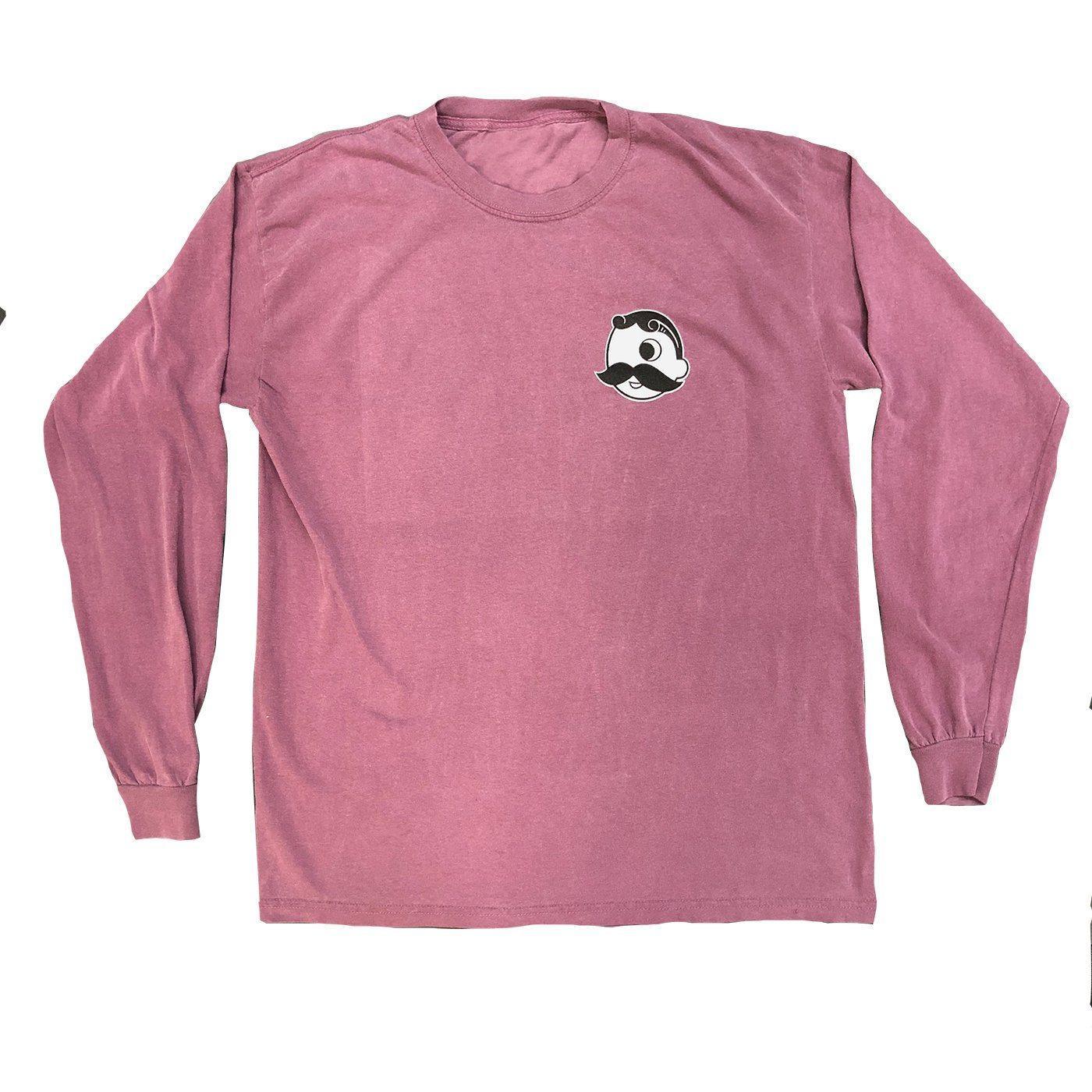 Natty Boh Bottle Cap (Berry) / Long Sleeve Shirt - Route One Apparel