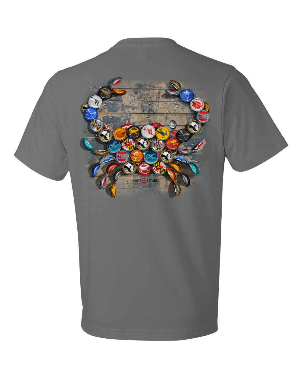 Natty Boh Bottle Cap (Storm Grey) / Shirt - Route One Apparel