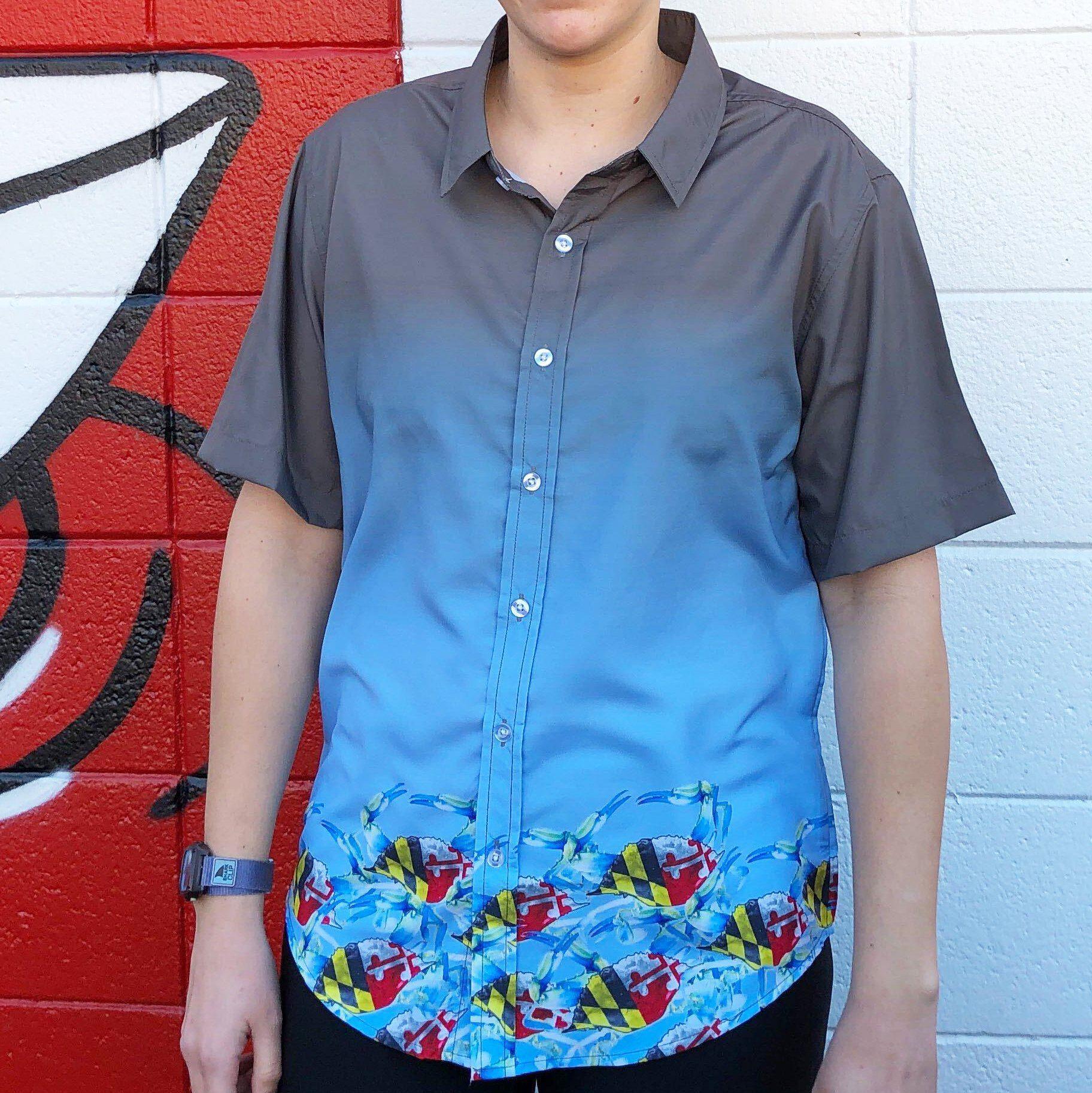 Bottom of the Bay - Maryland Crabs / Hawaiian Shirt - Route One Apparel