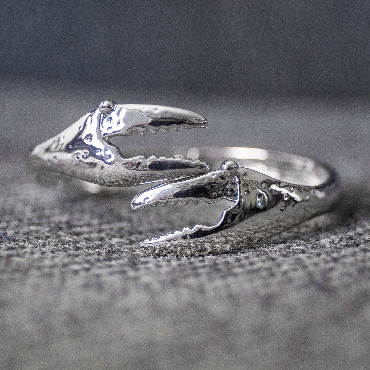 Crab Claw (Silver) / Bangle Bracelet - Route One Apparel