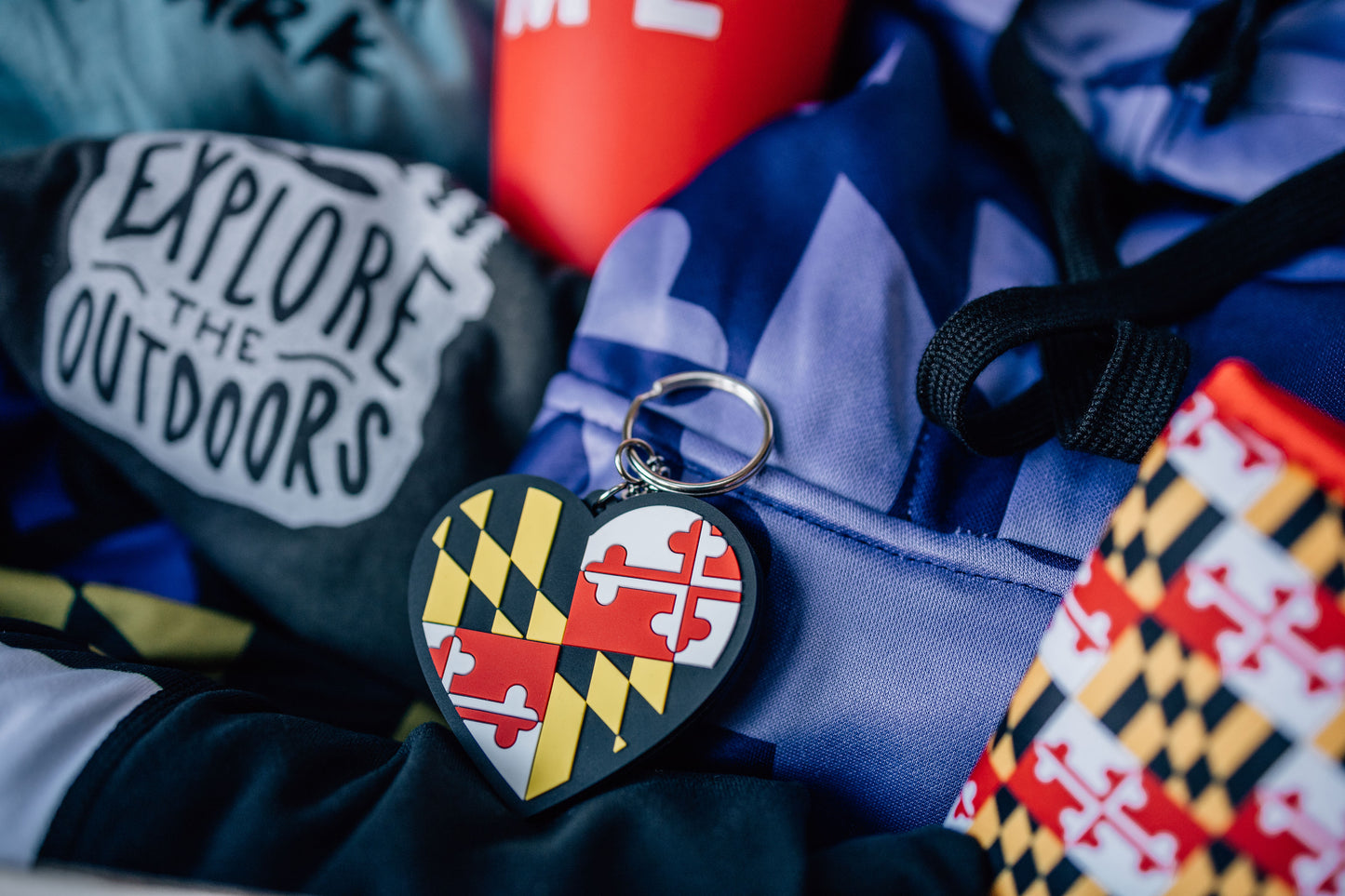 Maryland Flag Love Where You're From / Key Chain - Route One Apparel
