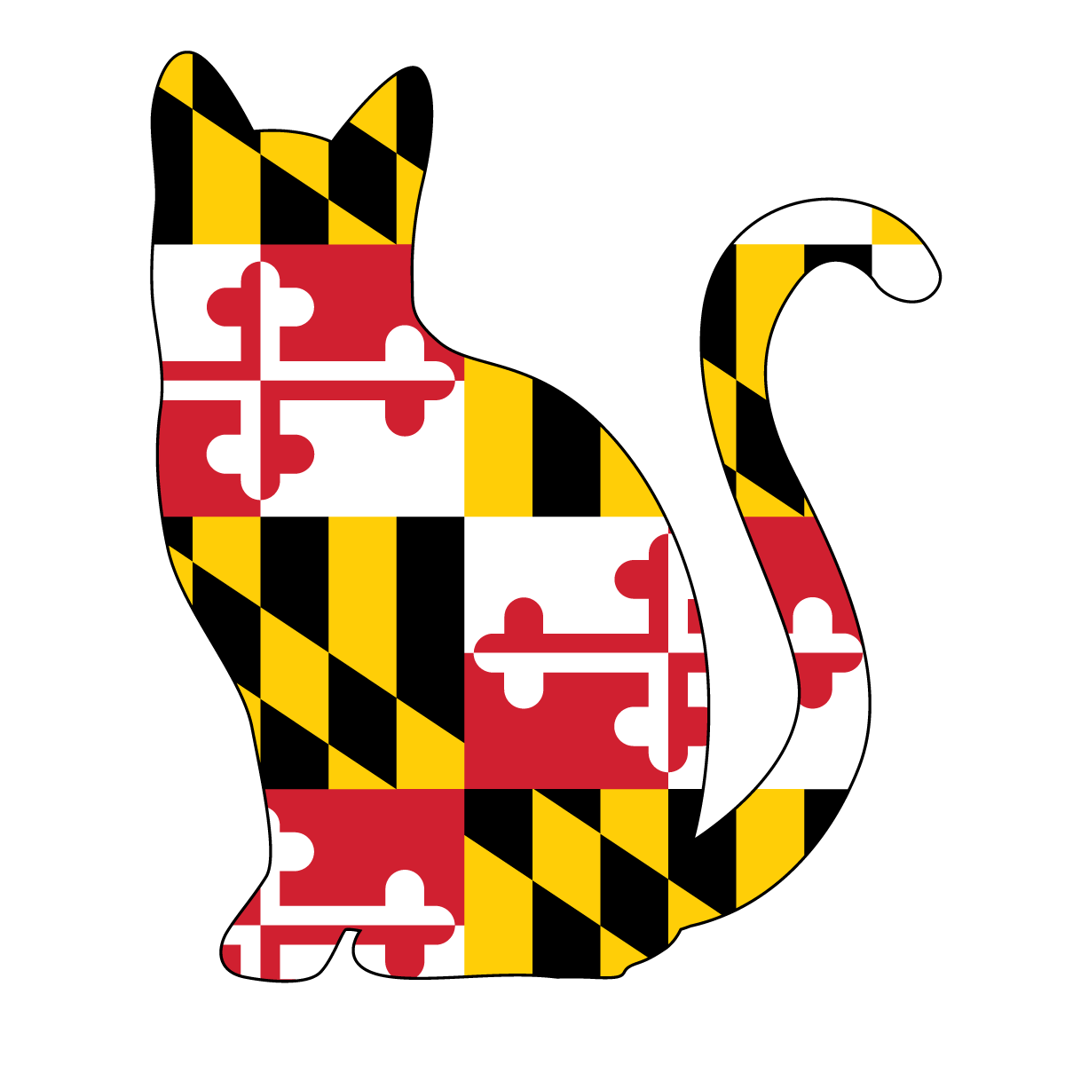 Maryland Flag Cat / Magnet - Route One Apparel