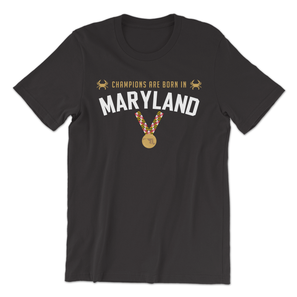 Champions Are Born in Maryland (Black) / *Youth* Shirt - Route One Apparel