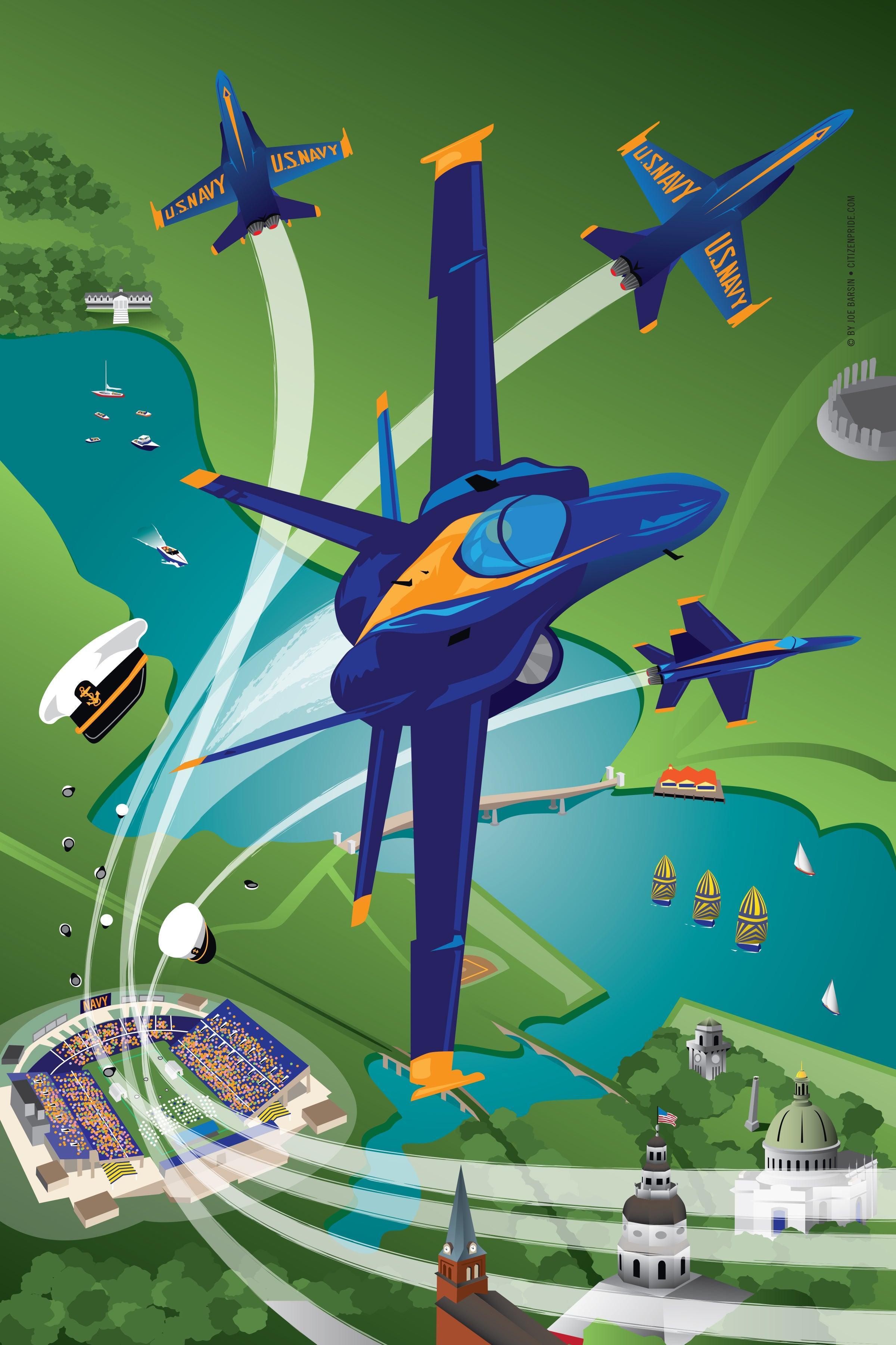 Blue Angels Naval Academy / Garden Flag - Route One Apparel