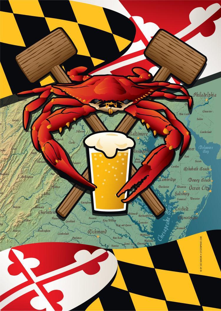 Maryland Red Crab Feast / House Flag - Route One Apparel