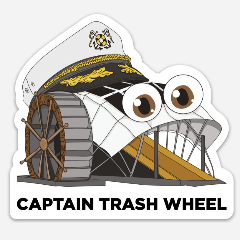 Captain Trash Wheel / Sticker - Route One Apparel