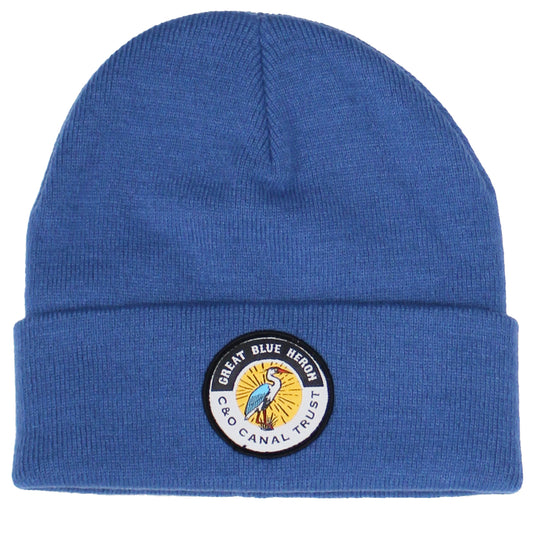 C&O Canal Trust Great Blue Heron (Blue) / Knit Beanie Cap - Route One Apparel