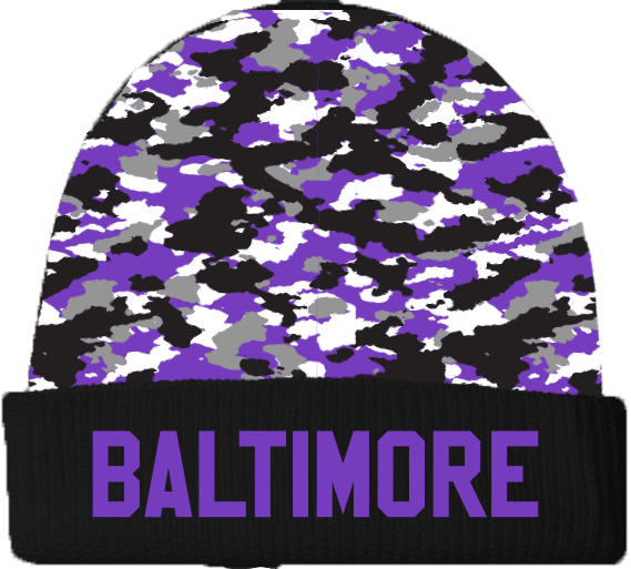 Baltimore Purple Camo / Beanie - Route One Apparel