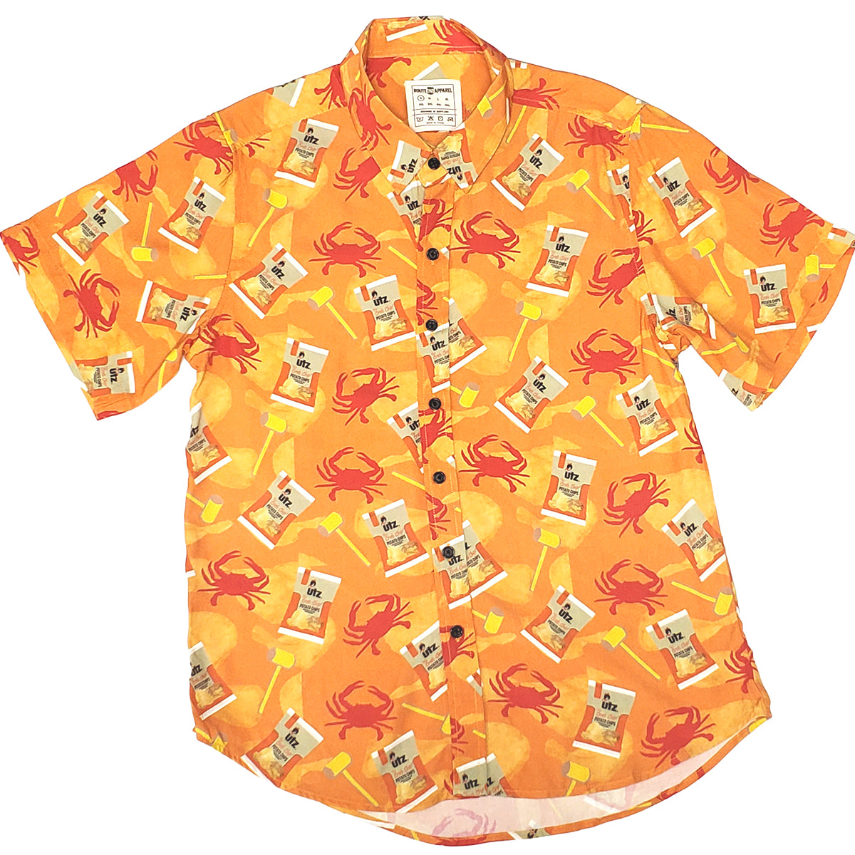 Catching Chips - Utz Crab Chips (Orange) / Hawaiian Shirt - Route One Apparel