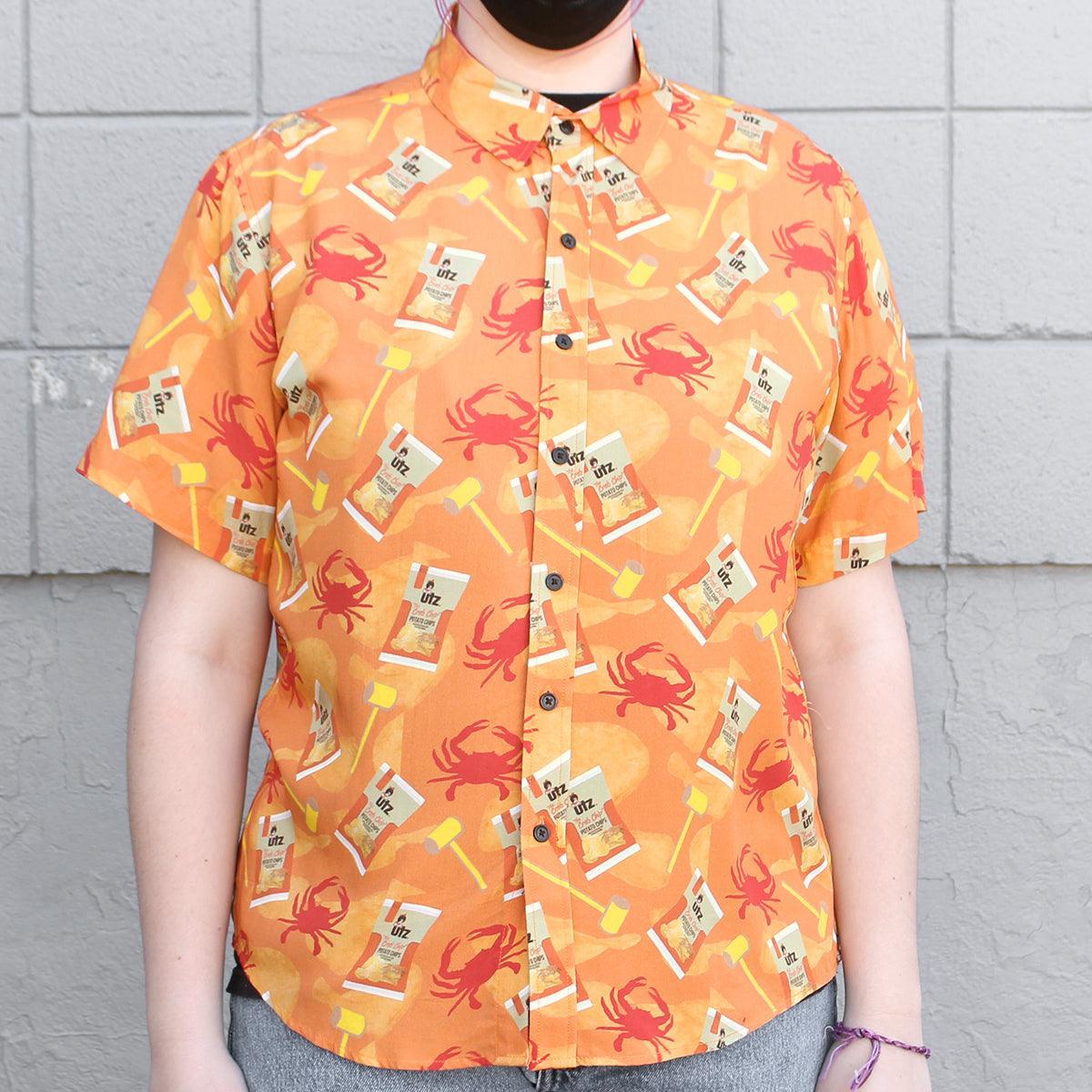 Catching Chips - Utz Crab Chips (Orange) / Hawaiian Shirt - Route One Apparel