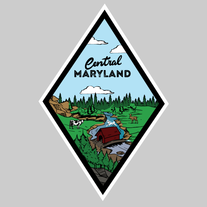 Central Maryland Country / Diamond Sticker - Route One Apparel