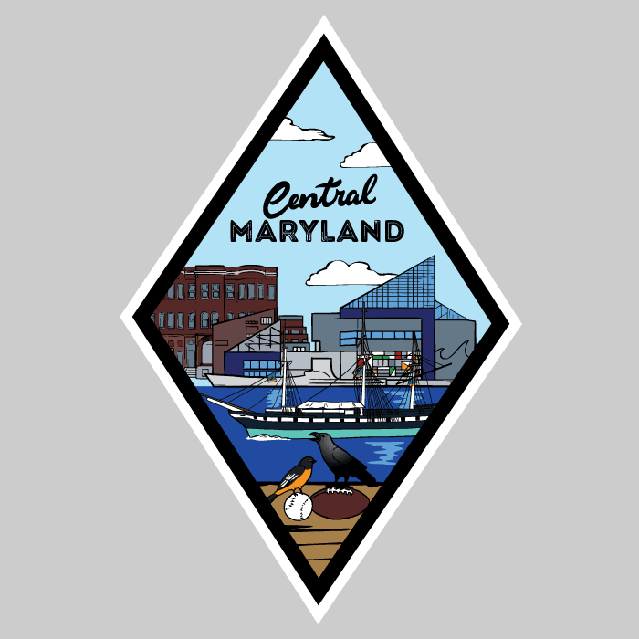 Central Maryland City / Diamond Sticker - Route One Apparel