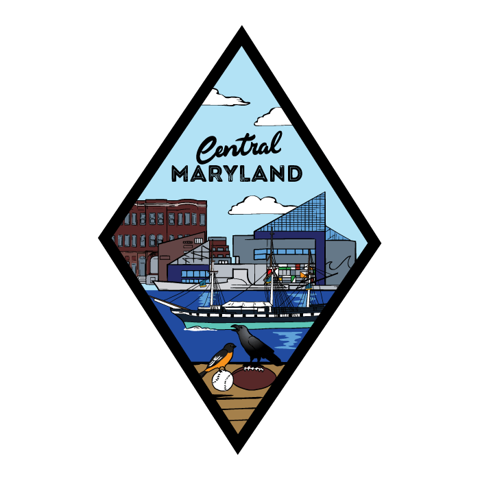 Central Maryland City / Diamond Sticker - Route One Apparel