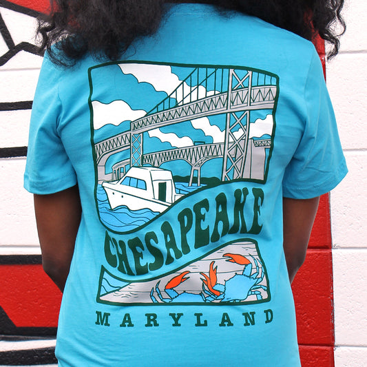Chesapeake Maryland (Aqua) / Shirt - Route One Apparel