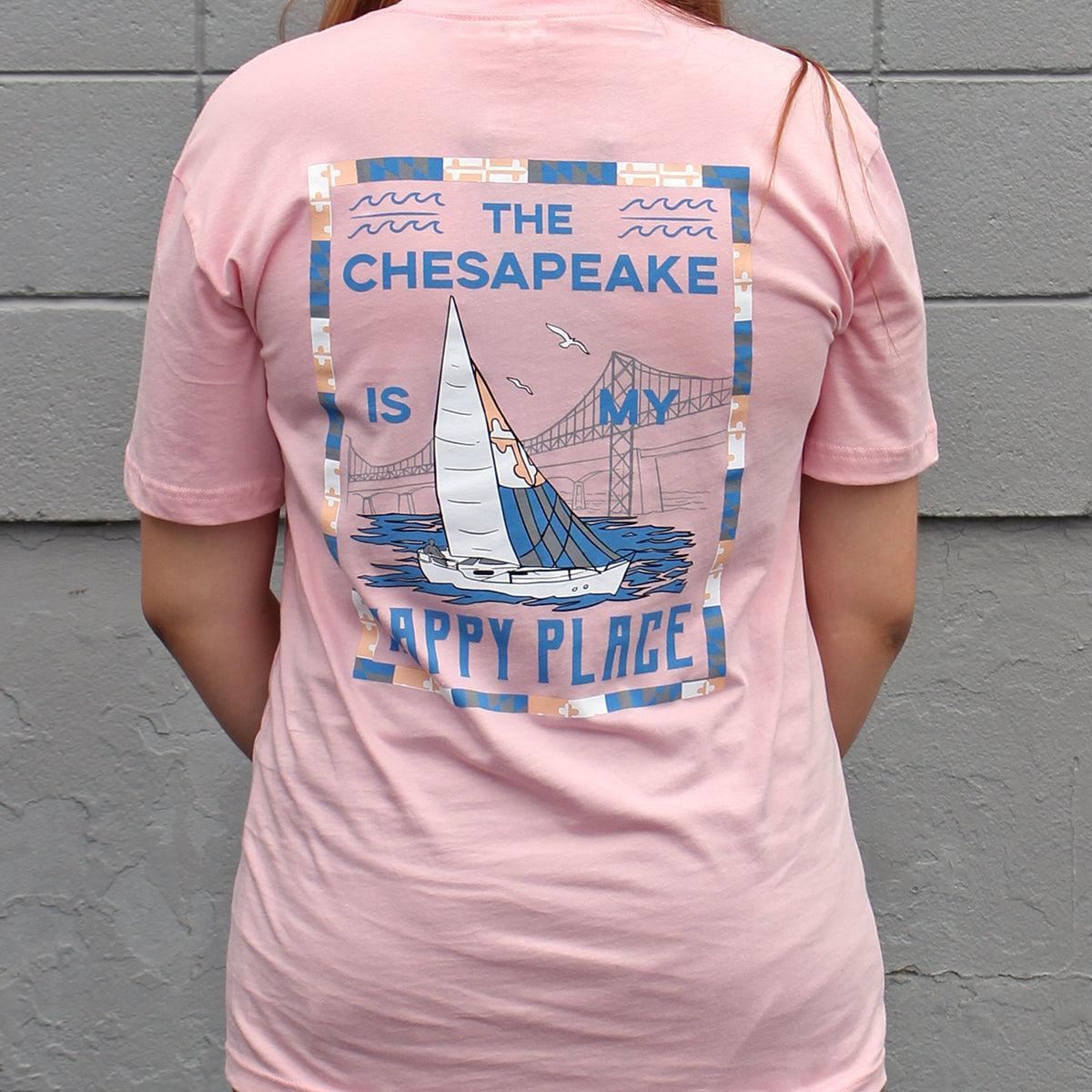 The Chesapeake Is My Happy Place (Light Pink) / Shirt - Route One Apparel