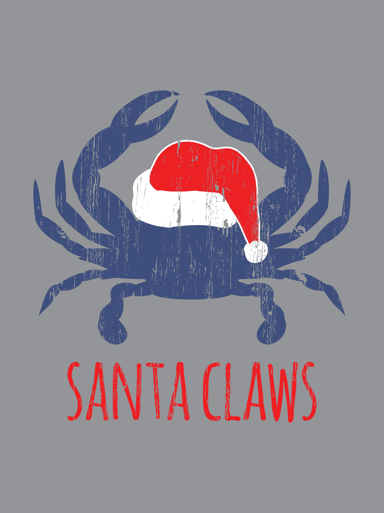 Santa Claws (Grey) / Christmas Card - Route One Apparel