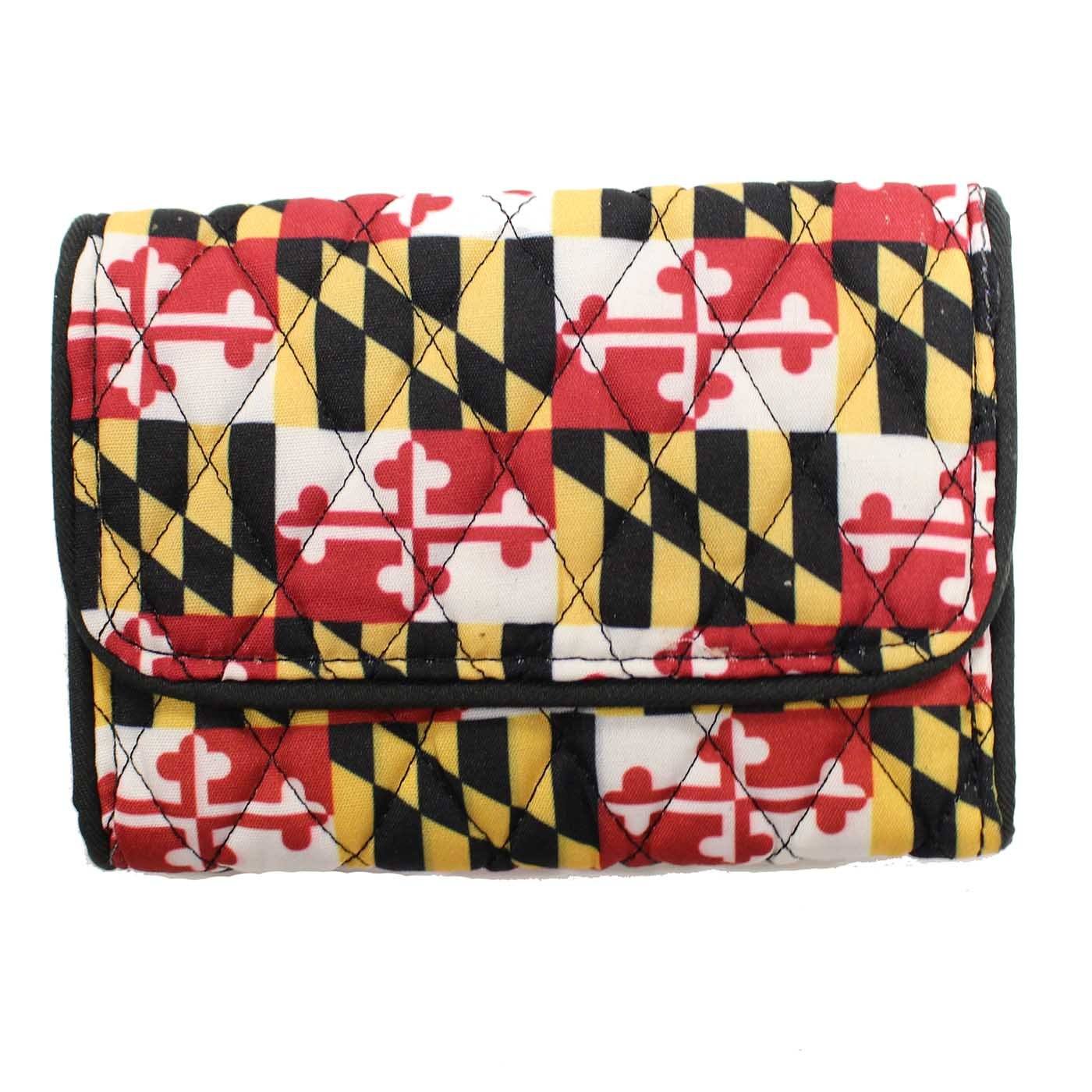Quilted Maryland Flag / Compact Wallet - Route One Apparel