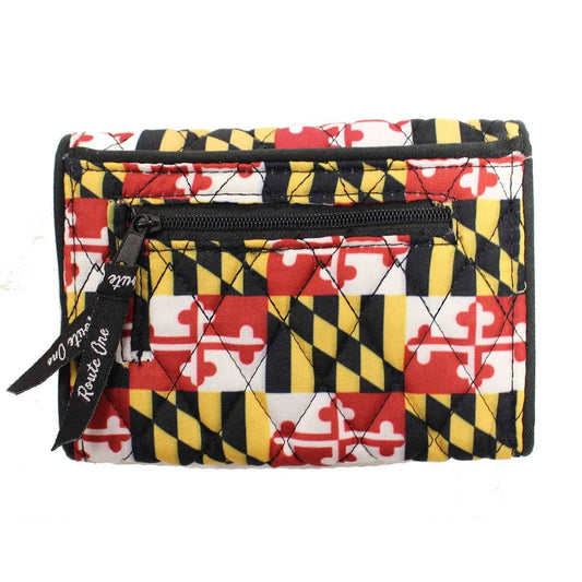 Quilted Maryland Flag / Compact Wallet - Route One Apparel
